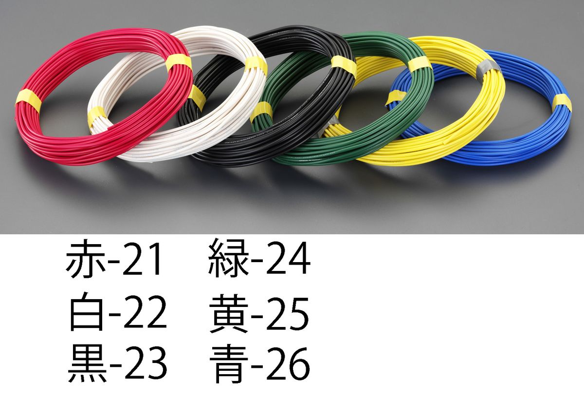 【メーカー在庫あり】 エスコ ESCO 1.25mm2x100m IV電線 撚線/赤 000012256615 HD店