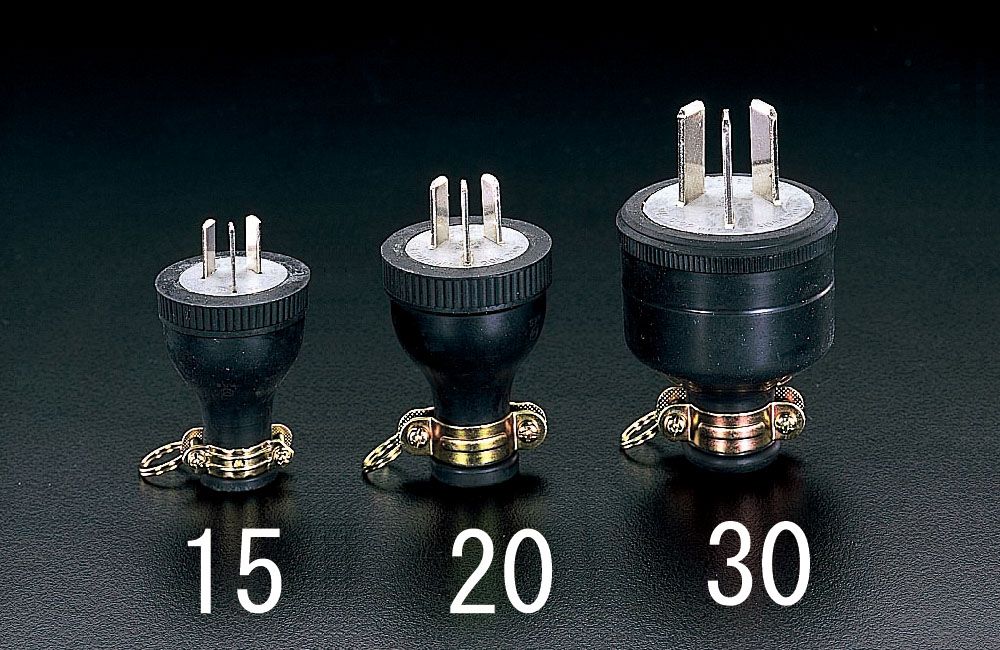 【メーカー在庫あり】 エスコ ESCO AC250V/30A プラグ 3P 000012055014 HD店