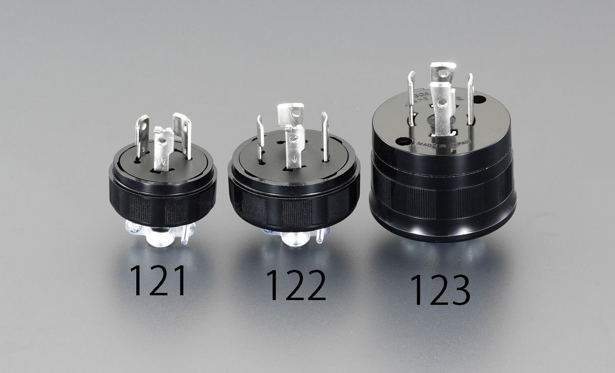 【メーカー在庫あり】 エスコ ESCO 250V/20A 引掛けプラグ 3P 000012257908 HD店