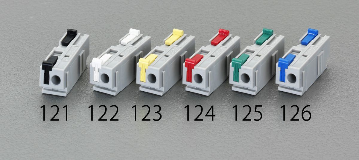 【メーカー在庫あり】 エスコ(ESCO) スクリューレス端子台 連結用/黒 000012256323 HD