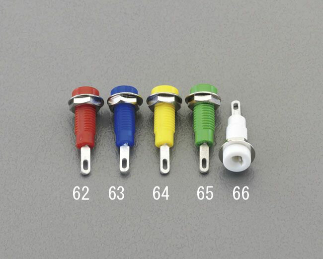 【メーカー在庫あり】 エスコ ESCO φ6.1x5mm穴/5A チップジャック青 000012217051 HD