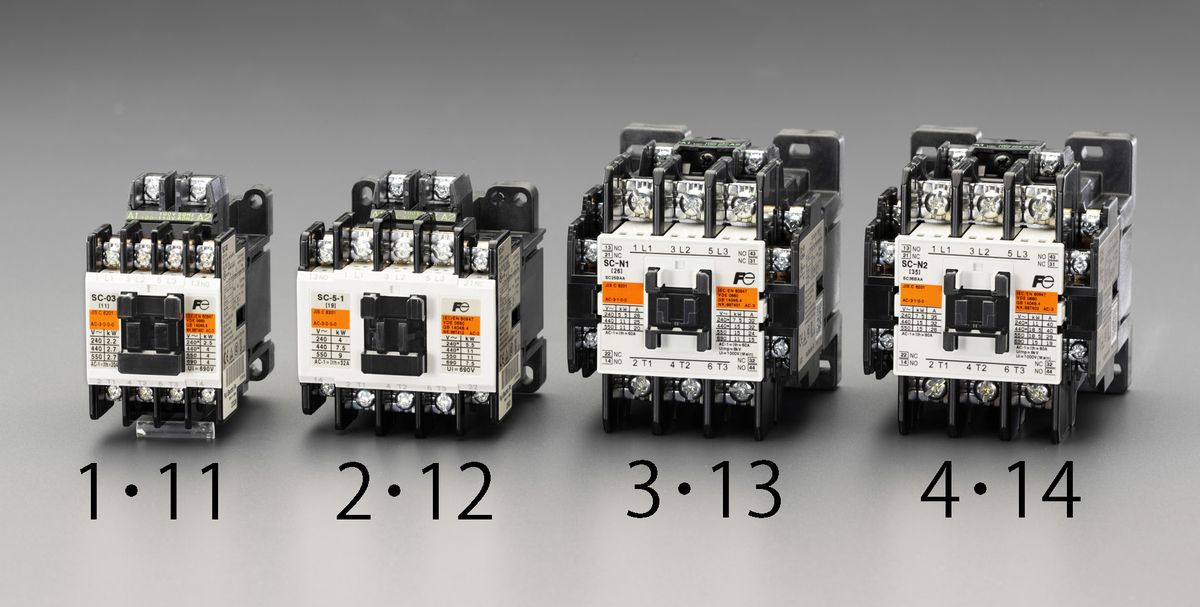  エスコ ESCO 100V/200V・2.2 kw 電磁接触器 標準形 000012251069 HD