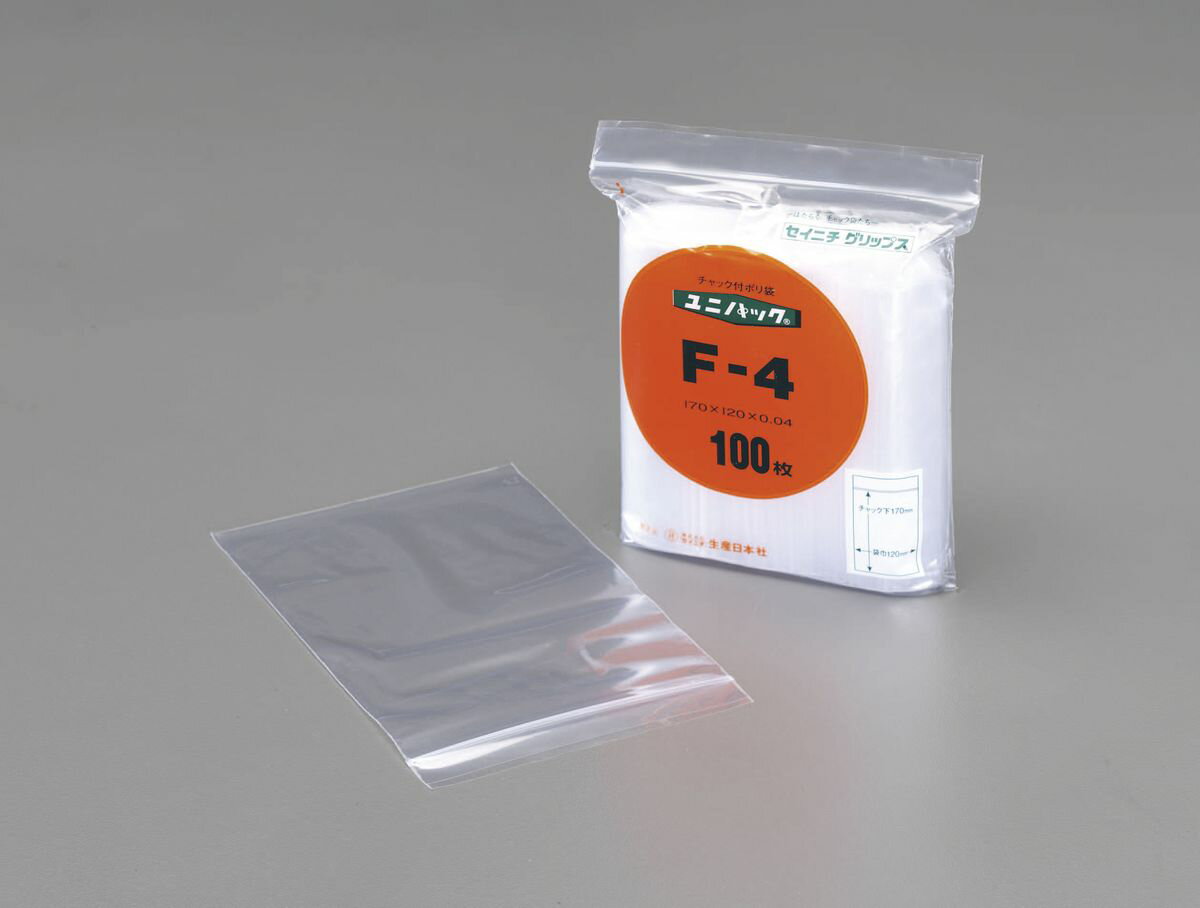 【メーカー在庫あり】 エスコ ESCO 400x280mm ポリ袋 チャック付/100枚 000012217256 HD店