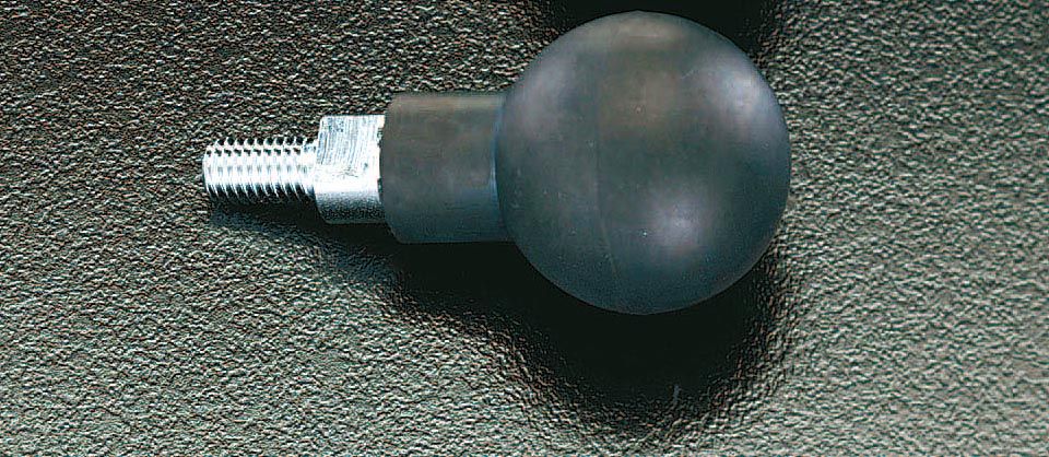 【メーカー在庫あり】 エスコ ESCO M6x13mm 回転グリップ ラバー 000012008916 JP