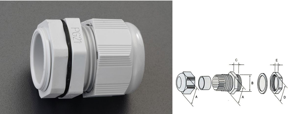 【メーカー在庫あり】 エスコ ESCO 18 -31.5mm ケーブルグランド 1個 000012242779 JP