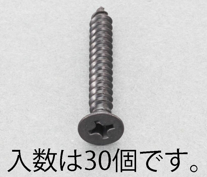 【メーカー在庫あり】 エスコ ESCO M4x12mm 皿頭タッピングビス ステンレス/黒色/30本 000012265345 HD