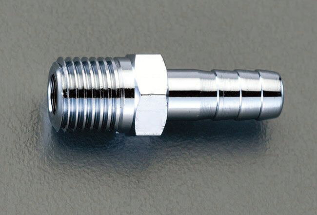 ●材質:真鍮(クロムメッキ)●使用圧力:1.5MPa●ねじ径:NPT1/2"●タケノコ径:14.5mmエアー用000012095445 HD　