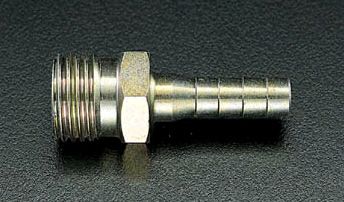 ●材質:スチール(亜鉛メッキ)●ねじ径:G（PF）1/4"●適合ホース内径:3/8"（10mm）000012007296 HD　
