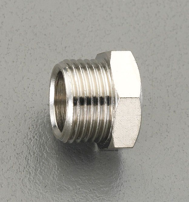 ●材質:真鍮（ニッケルメッキ）●最高使用圧力:0.78MPa（8kgf//cm2）●ねじ径:G（PF）1/4"●六角幅:17mm●全長:13mm●ねじ有効長:8mm●重量:約14g000012236153 HD　