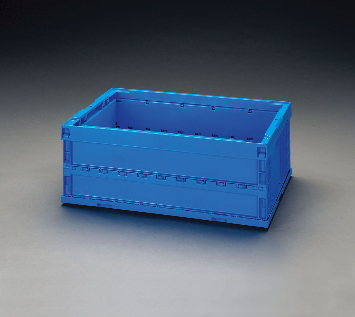 【メーカー在庫あり】 エスコ ESCO 649x439x249mm/57.1L 折畳コンテナ(青) 000012208476 HD