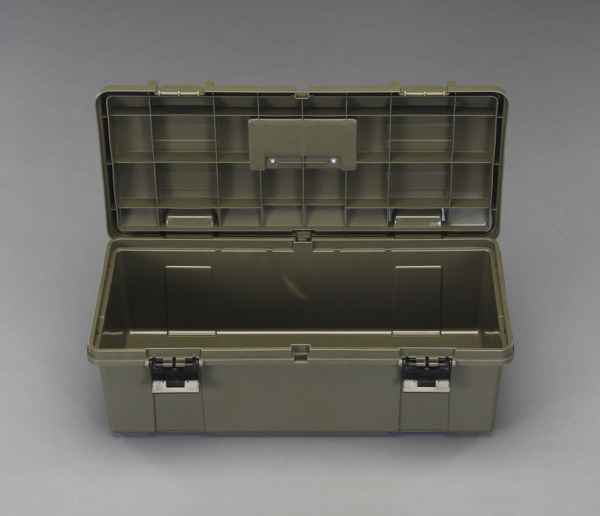 【メーカー在庫あり】 エスコ ESCO 697x330x250mm 工具箱(両開式/OD色) 000012208466 HD
