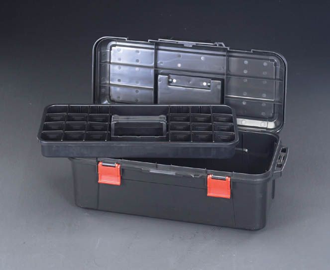 ●材質:耐衝撃コーポリマー●取付穴径:φ6mm●サイズ(mm):620×257×224(H)●重量:2.6kg中皿付市販の南京錠で施錠できます。ダブルロック機構000012068207 HD　