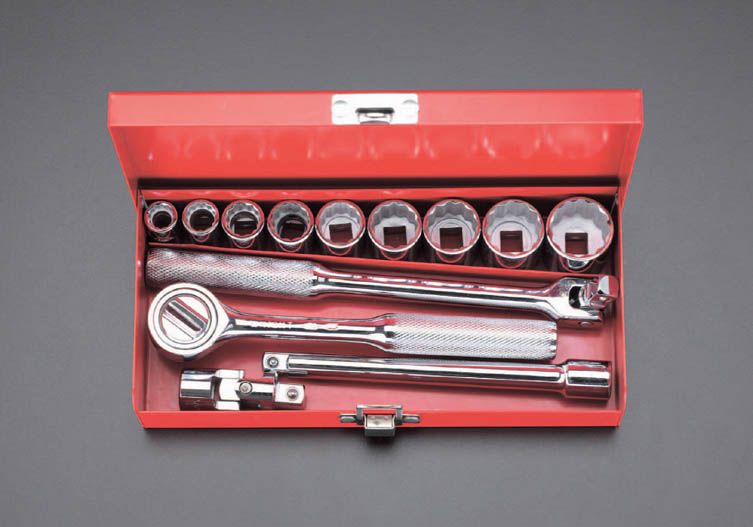 【メーカー在庫あり】 エスコ ESCO 3/8"sq/13個組 ソケットレンチ(インチサイズ) 000012029005 HD店