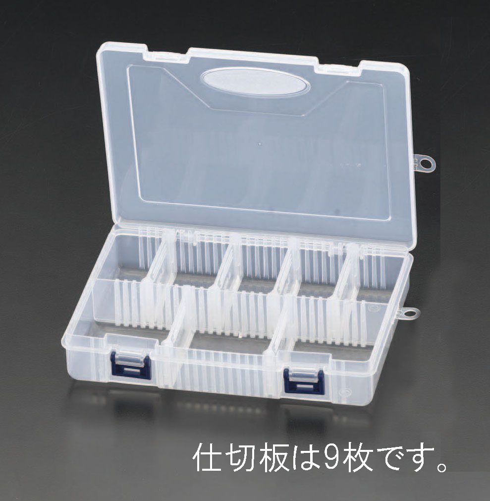 ●材質:耐衝撃性コーポリマー●サイズ(mm):233×127×34(H)●厚み:2mm●仕切板:9枚5.5mmピッチで仕切板を調整できます。長い横仕切板は固定仕切板です。000012002949 HD　