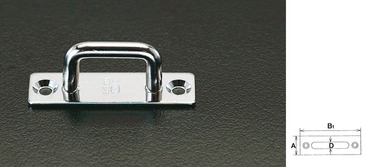 ●材質:SUS304●サイズ(mm):D:9、A:27、B1:100●口幅:48mm●穴径:6mm●使用荷重:60kg000012004857楽天 HD店　