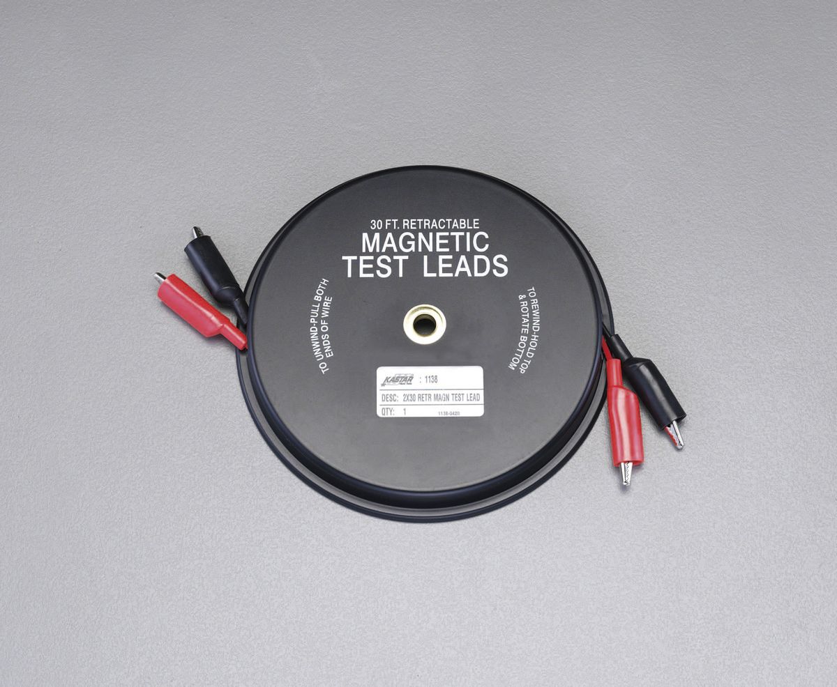 【メーカー在庫あり】 エスコ ESCO 9.0m テストリード(巻取り式 マグネット付) 000012210687 HD店