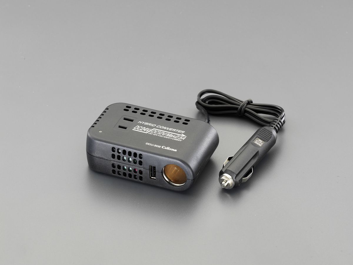 【メーカー在庫あり】 エスコ ESCO DC24V→DC12V/AC100V/2.5A コンバーター 000012256015 HD店