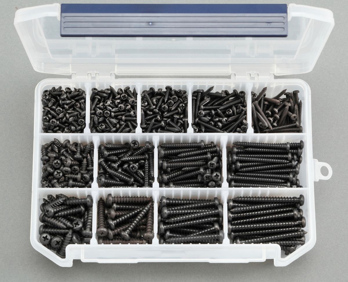 【メーカー在庫あり】 エスコ ESCO M3-M5 ナベ頭タッピングビスセット ステンレス/黒色 000012222098 H..