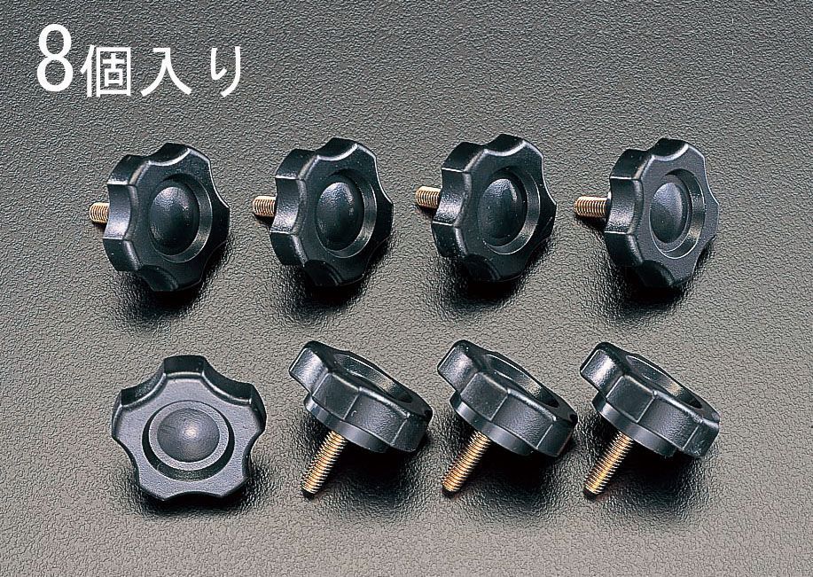 【メーカー在庫あり】 エスコ ESCO M6x30mm 菊形ノブボルト 8個 000012043149 HD