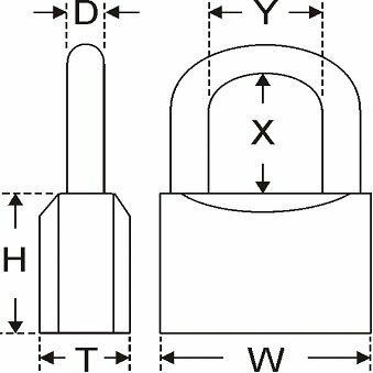 【メーカー在庫あり】 エスコ ESCO 40mm シリンダー南京錠 40mm吊長/同一キー 000012245254 JP