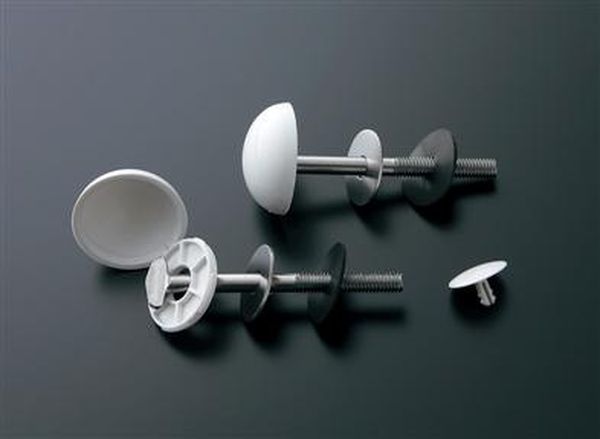 【メーカー在庫あり】 エスコ ESCO 化粧キャップ付ボルト(ホワイト/2本) EA472BA-95 HD店