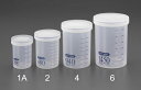 【メーカー在庫あり】 エスコ ESCO φ 75x103mm/260ml 密閉容器(丸型/目盛付) EA508AN-1A HD店