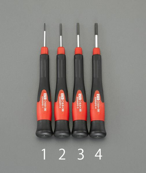 Tool Kits - 【メーカー在庫あり】 エスコ ESCO 3.0 x 30mm [Hexagon]ドライバー(精密用) EA552FE-4 HD店