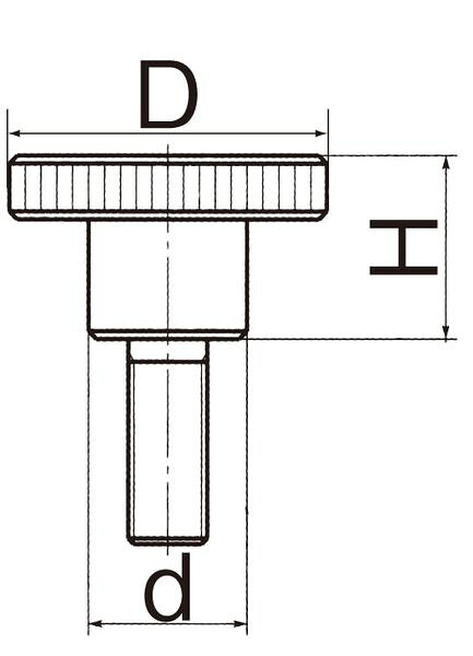 【メーカー在庫あり】 エスコ ESCO M6x16mm/φ24mm ローレットノブ(雄ねじ/ステンレ...