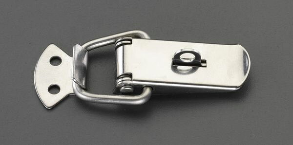 材質：ステンレス(SUS304)サイズ：全長：56mm、幅：26mm、穴径：3.4mm、鍵穴径：4.5mm研磨仕上ステンレス製のパッチン錠。耐食性に優れ、屋内外両方での使用が可能です。鍵穴付なので南京錠などで施錠ができます。キーを持ちたくない場合は、ダイヤル式のチェンジロック20サイズが最適です。EA951BR-3A楽天 HD店　
