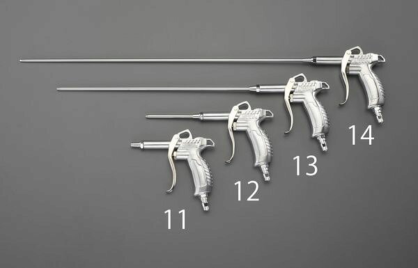 最大使用圧力：1.0MPa本体：アルミダイカストノズル取付ねじ：G1/8”ノズル長(mm)：500エアー量(L/min)：145穴径(mm)：2プラグ付EA123BF-14楽天 HD店　