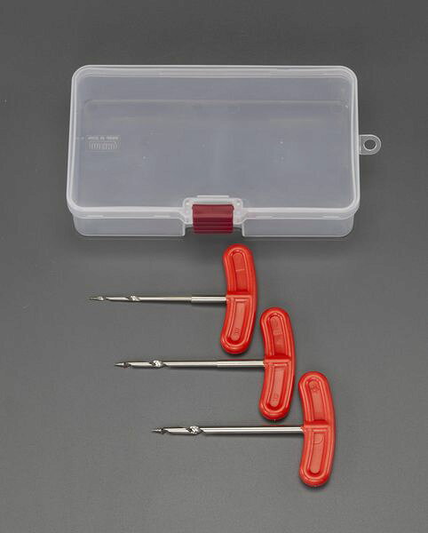 材質：工具鋼サイズ：3・4・5mm(3本組)全長：150mm木ねじ・太釘の下穴あけ、ヒートンの取付などに※サイズはハンドル根元の軸径になります。樹脂ケース付EA567-1楽天 HD店　