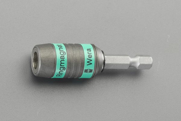 六角対辺：1/4”全長：57mmホルダー先端にリング状の強力マグネット付強力なリングマグネットが皿ねじなどの頭面に広く磁着し、長ねじでもしっかり保持できます。EA611AX-26楽天 HD店　
