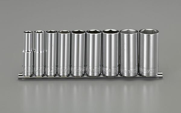 【メーカー在庫あり】 エスコ ESCO 3/8"sq ディープソケットセット(インチ) EA687BT-100 HD店