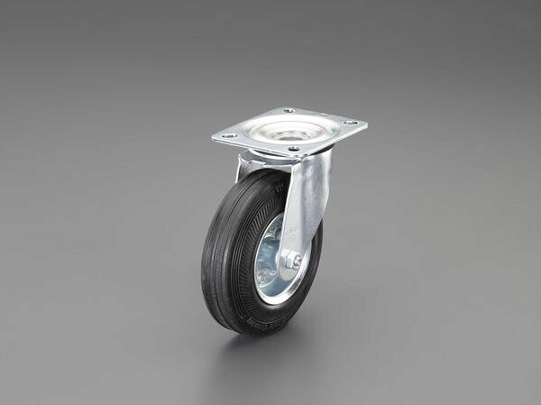 耐熱温度：-25〜80℃材質：金具：スチール、車輪：ソリッドゴム車輪径×幅：100×30mm全高：125mm耐荷重(kg)：70ローラーベアリング自在車輪、ストッパー無しEA986H-12楽天 HD店　