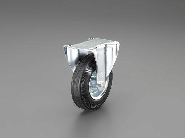 耐熱温度：-25〜80℃材質：金具：スチール、車輪：ソリッドゴム車輪径×幅：150×40mm全高：190mm耐荷重(kg)：135ローラーベアリング固定車輪EA986H-4楽天 HD店　
