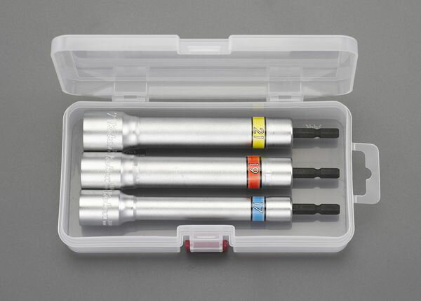 【メーカー在庫あり】 EA612AR-10 エスコ ESCO 3本組 ロング電ドルソケットセット