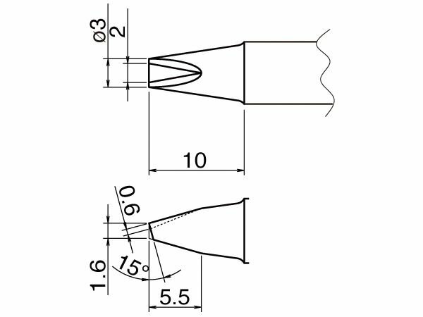 【メーカー在庫あり】 エスコ ESCO φ3.0mm 交換用こて先 (EA304AP用) EA304AP-19 HD店