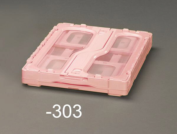 【メーカー在庫あり】 エスコ ESCO 530x366x232mm/34.1L 折畳コンテナ (黄/蓋付) E...