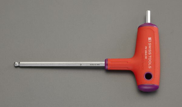 【メーカー在庫あり】 エスコ ESCO 8.0mm 六角棒レンチ/T型(ボールポイント付) EA573MR-8 HD店