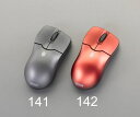 【メーカー在庫あり】 エスコ ESCO 単4x2本 ワイヤレス光学式マウス (レッド) EA764AA-142 HD店(2)