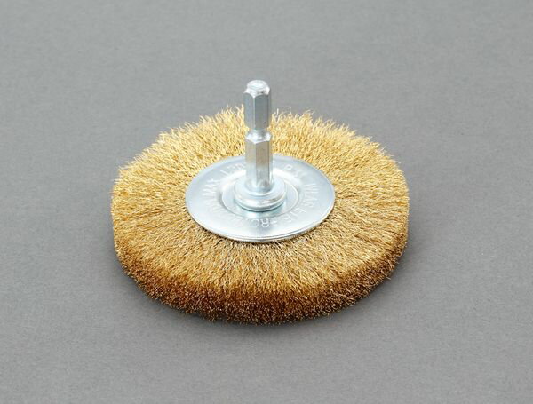 軸径：1/4”（6.35mm）ブラシ材質：真鍮線サビ取り、曲面研磨毛丈：13〜25mmブラシサイズ：外径：50mm 線径：0.13mm最大回転数：12，000rpm000012292063楽天 HD店　