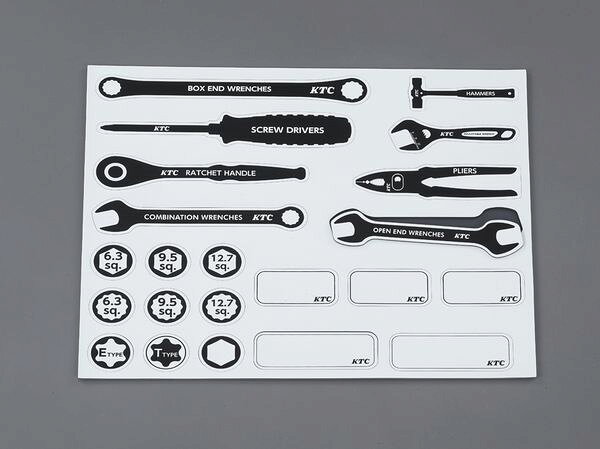 シートサイズ：290×245×1.5(T)mm目印としてキャビネット等に貼り付けて、工具の収納場所を一目で確認できます。扱いやすいように縦幅は29mmで統一しています。入数：1枚EA508SM-66楽天 HD店　