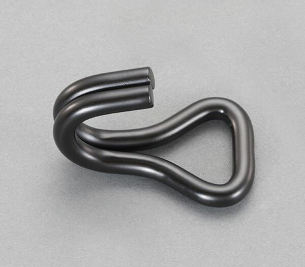 【メーカー在庫あり】 50mm フック・ダブルJ型(スチール黒メッキ EA638FY-113 HD店