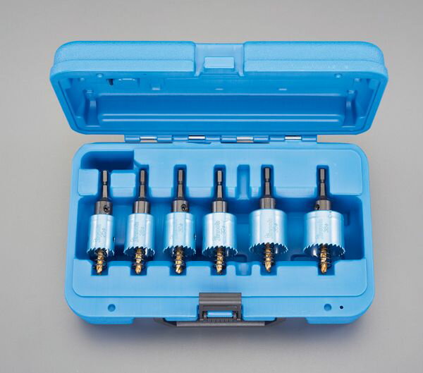 設備工事用六角シャンク：6.35mm高耐久チタンコーティングセンタードリル採用。SUS304(厚み1以下)への穿孔可能。EA823JA-25、EA823JA-28、EA823JA-30、EA823JA-32、EA823JA-35、EA823JA-38のセットサイズ：25・28・30・32・35・38入数：1個EA823JA-100楽天 HD店　