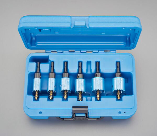 高耐久チタンコーティングセンタードリル採用。SUS304(厚み1以下）への穿孔可能。六角シャンク：6.35mmサイズ：21×2本、27×2本、33×2本EA823JA-21、EA823JA-27、EA823JA-33　各2本セット電気工事用入数：1個EA823JA楽天 HD店　