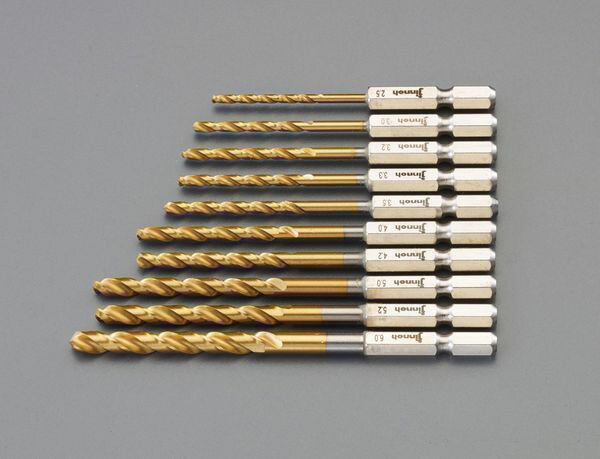 【メーカー在庫あり】 2.5-6.0mm/10本組 ドリル(チタンコート/六 EA824BR HD店