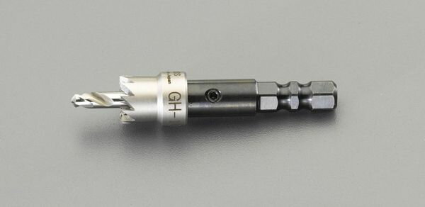 刃先外径：19mm適合板厚：0.3〜3.0mm有効長：7mm材質：HSS用途：一般鋼材(鉄)、合成樹脂、プラスチック用六角軸：6.35mm入数：1本EA824HS-19楽天 HD店　
