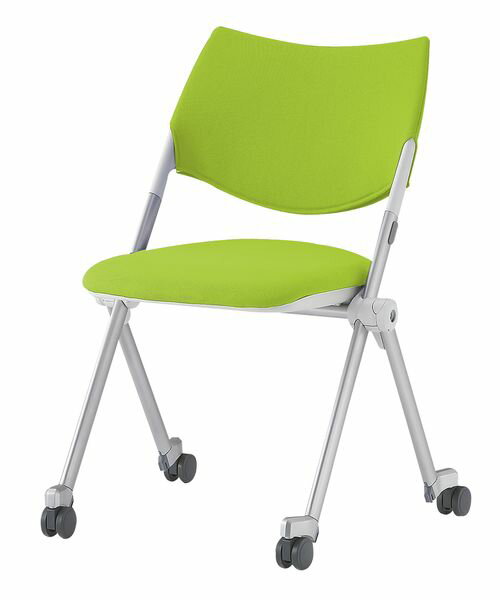 【メーカー在庫あり】 折畳み椅子(キャスター付/グリーン) EA956XE-32 HD店