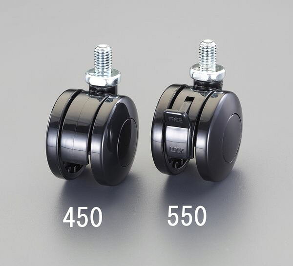 耐荷重(kg)：40取付高(H)：47mm平径（P）：14mm軸長（L）：15mm仕様：自在ストッパー付ねじ径：M10ねじサイズ(ピッチ)：M10×15mm(1.5)車輪径×幅(mm)：40×42偏芯（C）：15mm旋回半径（A）：44mm材質：金具：スチール、車輪:ナイロン自在キャスターブレーキ付ボルトタイプ入数：1個EA986TA-540楽天 HD店　