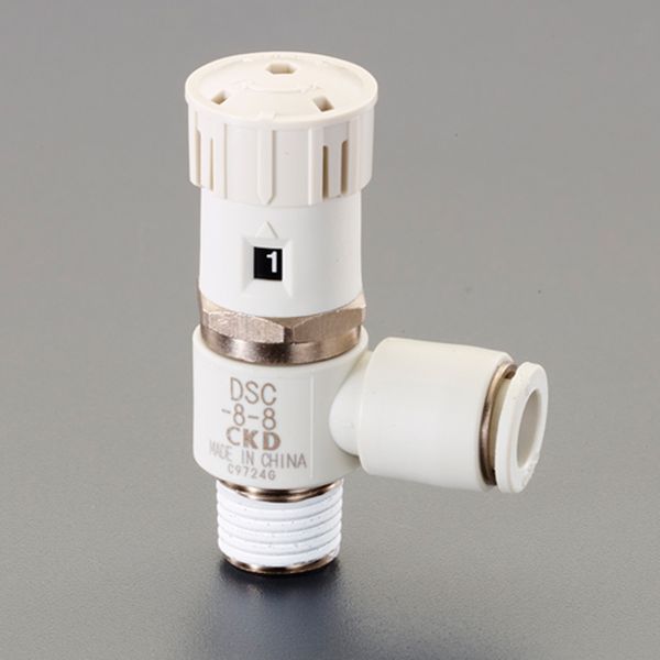 重量(g)：64使用圧力：0.05〜1.0MPa使用流体：圧縮空気使用温度範囲：0〜60℃耐圧力：1.5MPa適合チューブ外径：φ10取付ねじ径：R3/8流量の目盛管理ができ、シリンダ速度の定量化が可能です。入数：1個EA153HM-39楽天 HD店